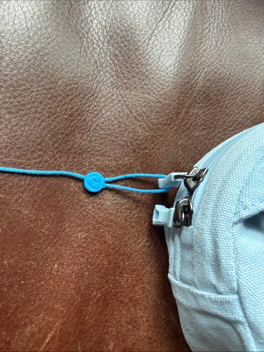 NWOT Vessi Powder Blue Canvas Belt Bag with Embroidered Logo